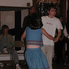 Cove and Toni dancing to Green Mountain Railway, 2002