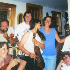Chip visiting his friends in Maine, 2001ish. Amy and Cove were visiting too!