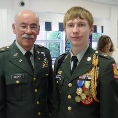 11May-Chris and LTC Meeks at Army JROTC Award Banquet - Washington High School