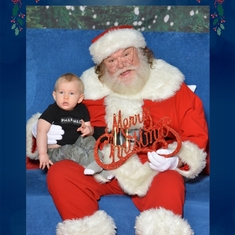 He wasn’t scared of Santa at all!! 