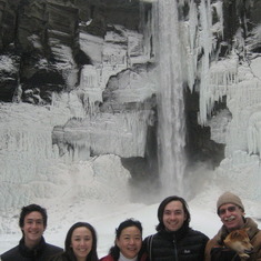 Dec 2, 2010: Chris, Meimei, Minfong, Danfung, John, and Luca at Taughannock Falls north of Ithaca.