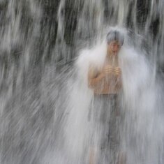 chris in waterfall