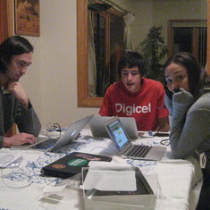 December 1, 2010: in the kitchen; the first year that Danfung, Chris, and Meimei have all been home together in time for the holidays. Digicel is a cell phone company operating in Haiti and much of the Caribbean.