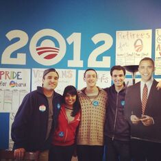 November 2012 - Chris with his volunteer team campaigning for Obama in Virginia. Photo by Anisha Chopra.