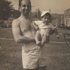 1950 with father Alfred