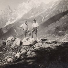 1961 with grandfather Ottavio Regard in the Italian Alps