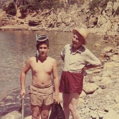 1963 with grandfather Ottavio Regard at island of Elba Italy