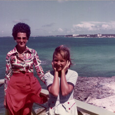 Christa and Sabine in Nassau 1982