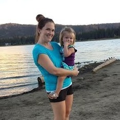 Piper and Christi lake