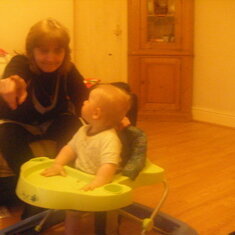 my nana with her grandson john michael before he was 1. he is 4 now.