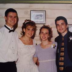 Matt and Amanda and Chris and Joe at the Fassler's wedding 7/1/00 (Chris was pregnant with Jordan)