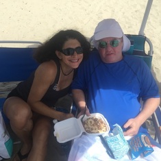 Aug 1 2016  Chris with sister-in-law Jackie Brody at Pacific Beach