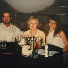 Chris and Corina with his mom Doris in 1996
