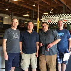 John, Gregg, Chris and Robert at the indoor track Las Vegas July 11th, 2015