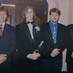 Gregg, John Chris & Robert at John's wedding July 1994.