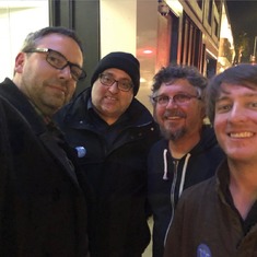 Glen, Chris, Elijah, Ed - Chris with colleagues and friends in LA 2018