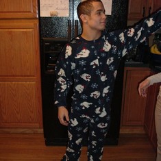 My favorite memory. Footy pajamas