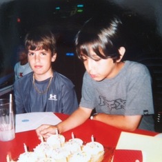 13th b'day with best buddy Nick July 2004 at Dave & Buster's