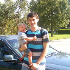 Chris with Cousin Collin – summer 2009 - 01