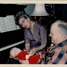 Baby Chris with Grandma and Grandpa (Mom's parents)