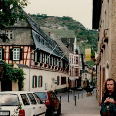 Chris in Bacharach Germany, at least Laura thinks she took that picture of him there.