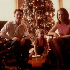 Papa, Chris & Mom at Christmas