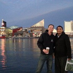 Brothers-in-law at the Inner Harbor, November 2013