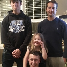 The boys with their sister