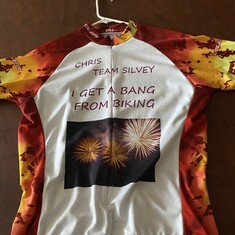 Dad's custom made bike jersey