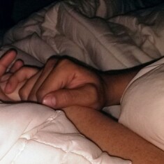 Always holding hands even in our sleep