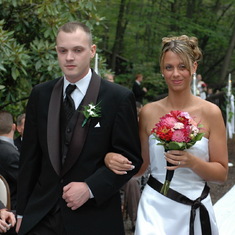 Chris and his sister Laura at his brother’s wedding
