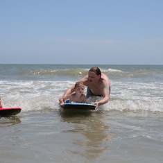 Boogie board lessons with Uncle Chris