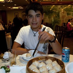 2010 Eating his favorite Xiao Long Bao