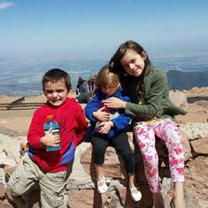 Connor, Christiana & Madelyn on top of Pikes Peak Aug, 2015
