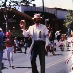 Tambourine Man - May Fete Parade in May of 1981 in Palo Alto, California.