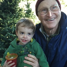 Papa & Ben Christmas tree hunting 2016