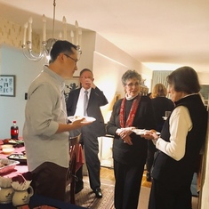 Gathering at Roslyn’s apartment, 2018