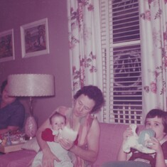 Cindy with her grandmother Charity, and baby brother Kenny