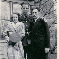 Claire with Brother Robert & Grandpa 1940