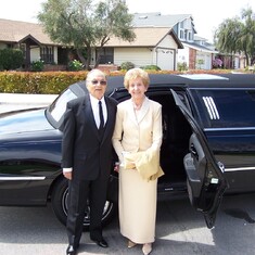 Mom & Dad with limo
