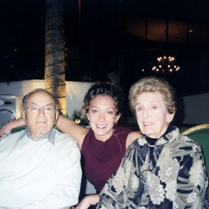 Jen with Grandma & Grandpa in Palm Desert