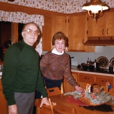 Grandma & Grandpa in their kitchen in R.I.