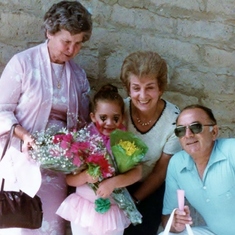 Baby Jen with Grandparents at Dance Recital