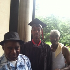 with son Clarence and grandson Devon at Devon'S high school graduation