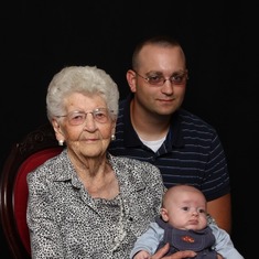 2009 with Great Grandson and Great-Great Grandson