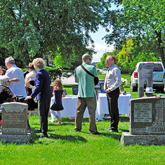 Memorial service for Aline Picard, Claude's aunt, in 2014