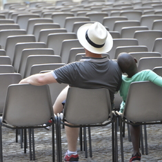 Claude and Augustin in Rome on holiday 2015