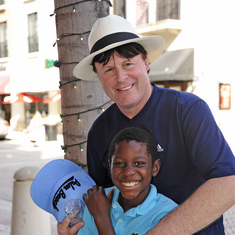 Claude with Augustin, in Florida, 2014