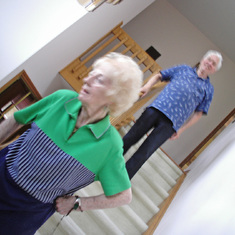 Theresa, Claude's mom, with Marcel, Claude's dad at home in Windsor