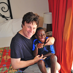 Mexico holiday, Claude with Augustin, 2011